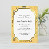 Gelber Tee und Honig Tee Zeit Einladung (Stehend Vorderseite)