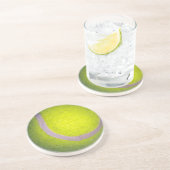 Gelber Tennisball, Getränkeuntersetzer (Seite)