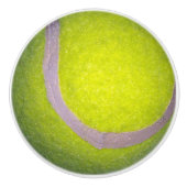Gelber Tennisball, Keramik Zeichne Knob. Keramikknauf (Vorderseite)