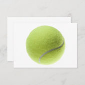 Gelber Tennisball kundengebundene Schablone Einladung (Vorne/Hinten)