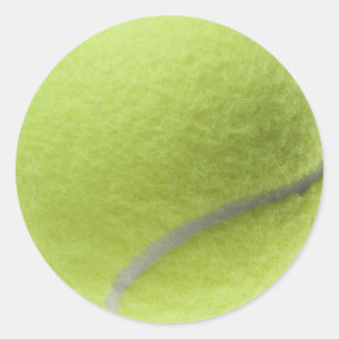 Gelber Tennisball kundengebundene Schablone Runder Aufkleber