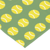 Gelber Tennisball-Mustertabellenläufer für Party Kurzer Tischläufer (Ecke)