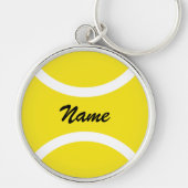 Gelber Tennisball Schlüsselanhänger mit individuel (Vorne)