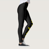 gelber Text #endostrong Leggings (Rechts)