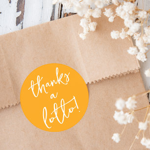 Gelber Thanks a Lotto Aufkleber Lotterie Ticket Ge