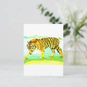 Gelber Tiger Postkarte (Stehend Vorderseite)