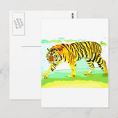 Gelber Tiger Postkarte (Vorne/Hinten)