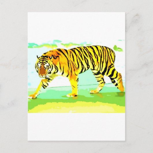 Gelber Tiger Postkarte (Vorderseite)