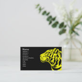 Gelber Tiger Visitenkarte (Stehend Vorderseite)