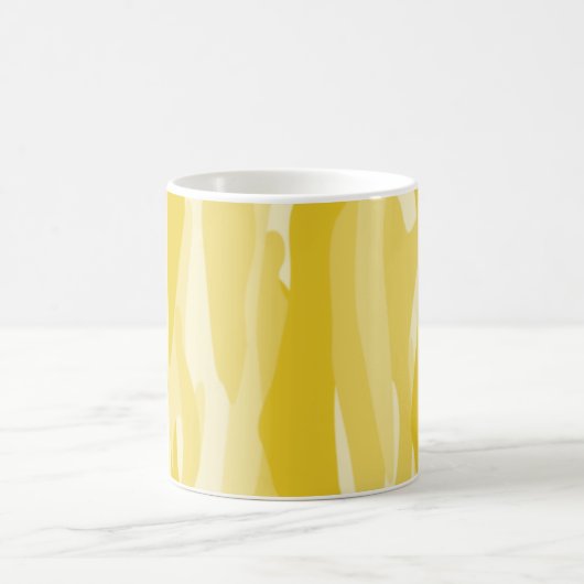 Gelber Ton Abstraktes Camouflage Kaffeetasse (Mittel)