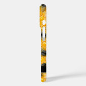 Gelber TrittHonigkamm mit Hummel Case-Mate iPhone Hülle (Rückseite / Links)