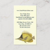 Gelber tropischer Chelmon Longirostris, Vintager F Visitenkarte (Rückseite)