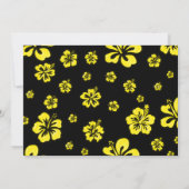 Gelber tropischer Hibiskus Einladung (Rückseite)