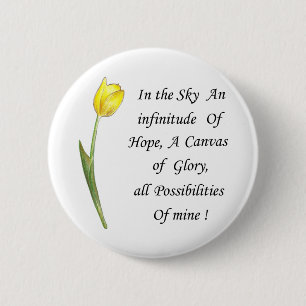 Gelber Tulip Button