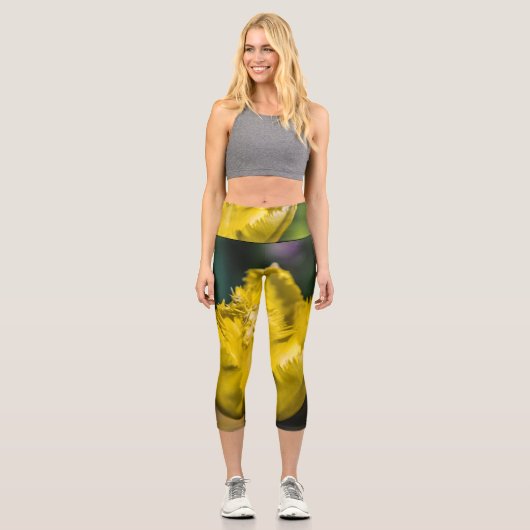 Gelber Tulip Capri Leggings (Vorderseite)