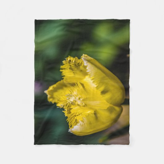 Gelber Tulip Fleecedecke (Vorderseite)