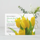 Gelber Tulip - Hochzeitsankündigung Einladung (Stehend Vorderseite)