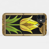 Gelber Tulip mit dekorativem Rahmen Case-Mate iPhone Hülle (Rückseite (Horizontal))