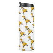 Gelber Tulip Niedliche Blume Kinderflora Vintag Thermosbecher (Nach rechts gedreht)