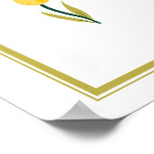 Gelber Tulip Poster (Ecke)