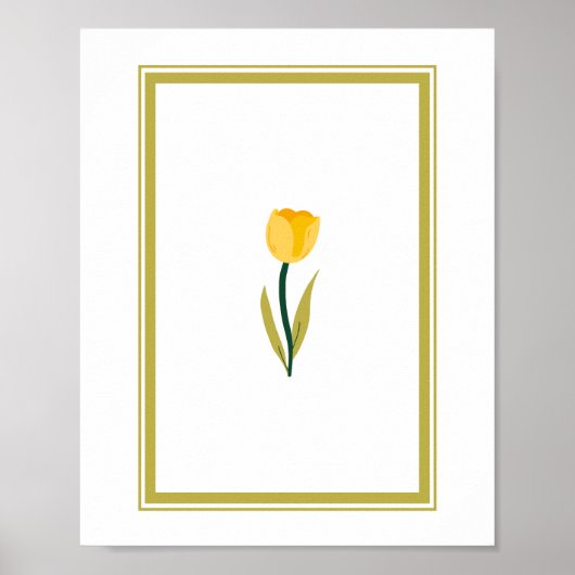 Gelber Tulip Poster (Vorne)