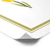 Gelber Tulip Poster (Ecke)