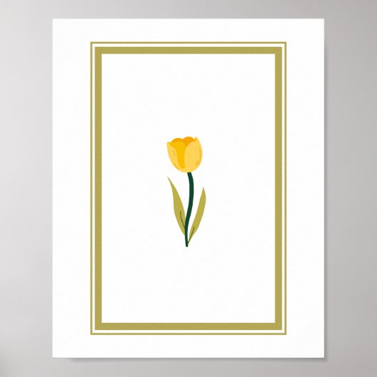 Gelber Tulip Poster (Vorne)