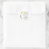Gelber Tulip Runder Aufkleber (Tasche)