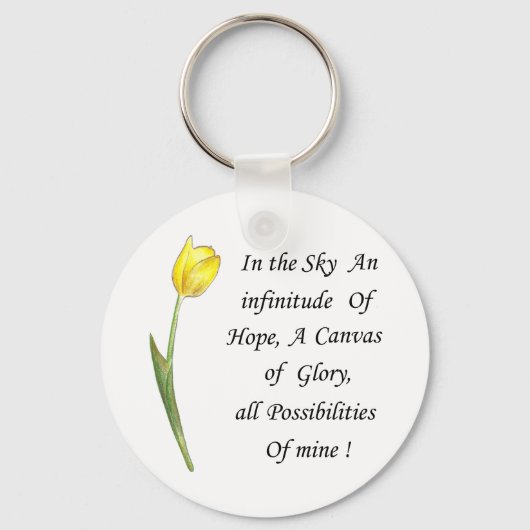 Gelber Tulip Schlüsselanhänger (Vorderseite)