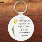 Gelber Tulip Schlüsselanhänger (Vorderseite)