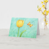 Gelber Tulip und Schmetterling Blank jeder Okcadil Karte (Gelbe Blume)