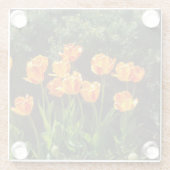 Gelber Tulip-Untersetzer Glasuntersetzer (Rückseite)
