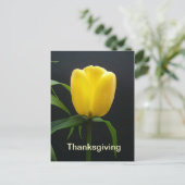 Gelber Tulpe Erntedank Postkarte (Stehend Vorderseite)