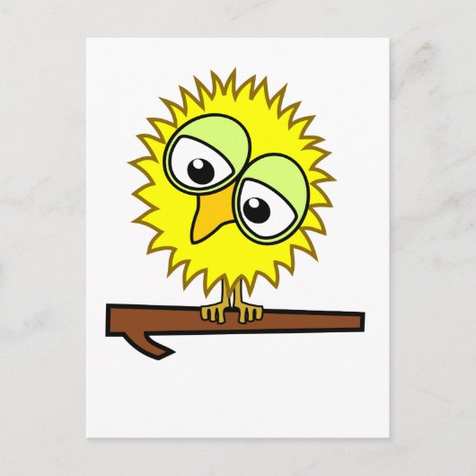 Gelber Tweet Postkarte (Vorderseite)