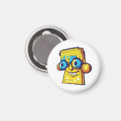 Gelber Typ Magnet (Vorderseite/Rückseite)