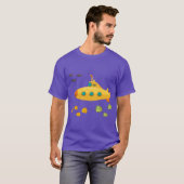 Gelber U-Boot-Junge Retro T-Shirt (Vorne ganz)