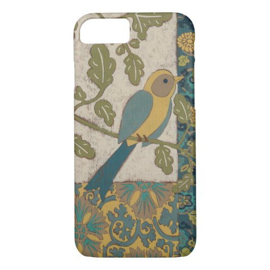 Gelber und Aquamariner Blauer Vogel auf einem Zwei Case-Mate iPhone Hülle (Rückseite)