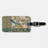 Gelber und Aquamariner Blauer Vogel auf einem Zwei Gepäckanhänger (Vorderseite horizontal)