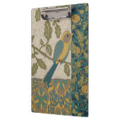 Gelber und Aquamariner Blauer Vogel auf einem Zwei Klemmbrett (Links)