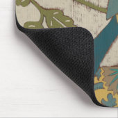 Gelber und Aquamariner Blauer Vogel auf einem Zwei Mousepad (Ecke)