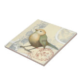 Gelber und grüner Spargel im Vintagen Hintergrund Fliese (Seite)