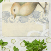 Gelber und grüner Spargel im Vintagen Hintergrund Geschirrtuch (Gefaltet)