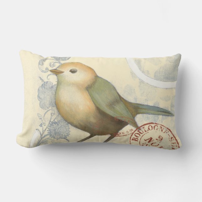 Gelber und grüner Spargel im Vintagen Hintergrund Lendenkissen (Vorderseite)