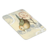 Gelber und grüner Spargel im Vintagen Hintergrund Magnet (Rechte Seite)