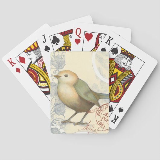 Gelber und grüner Spargel im Vintagen Hintergrund Spielkarten (Rückseite)