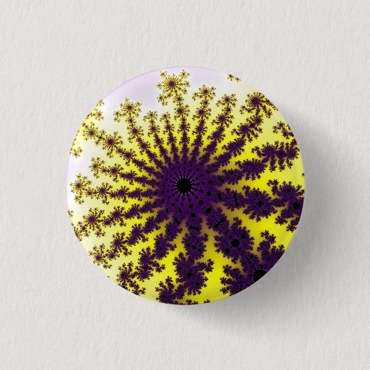 Gelber und Lila Burst Button (Vorderseite)