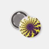 Gelber und Lila Burst Magnet (Vorderseite/Rückseite)