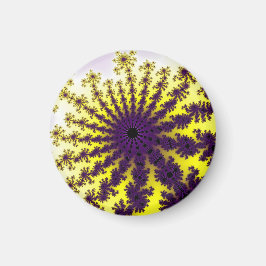 Gelber und Lila Burst Magnet