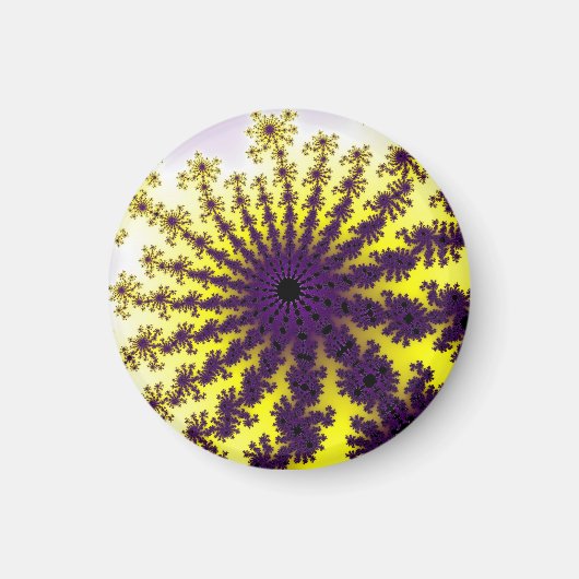 Gelber und Lila Burst Magnet (Vorne)