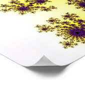 Gelber und Lila Burst Poster (Ecke)